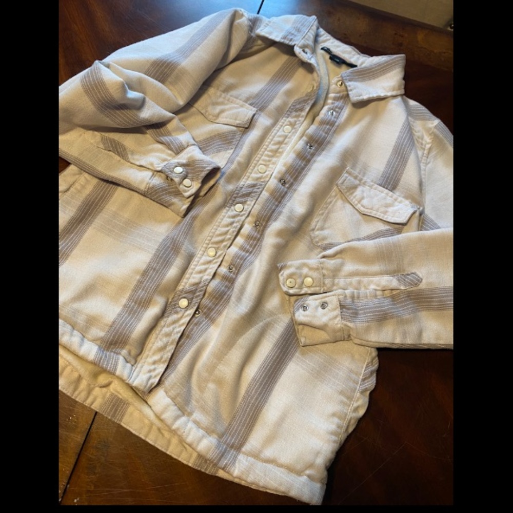 Swiss Tech Beige and Gray Striped Hoodie